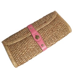 New Spring 2005 Collection Kate Spade Wicker Straw Rattan Clutch Bag 