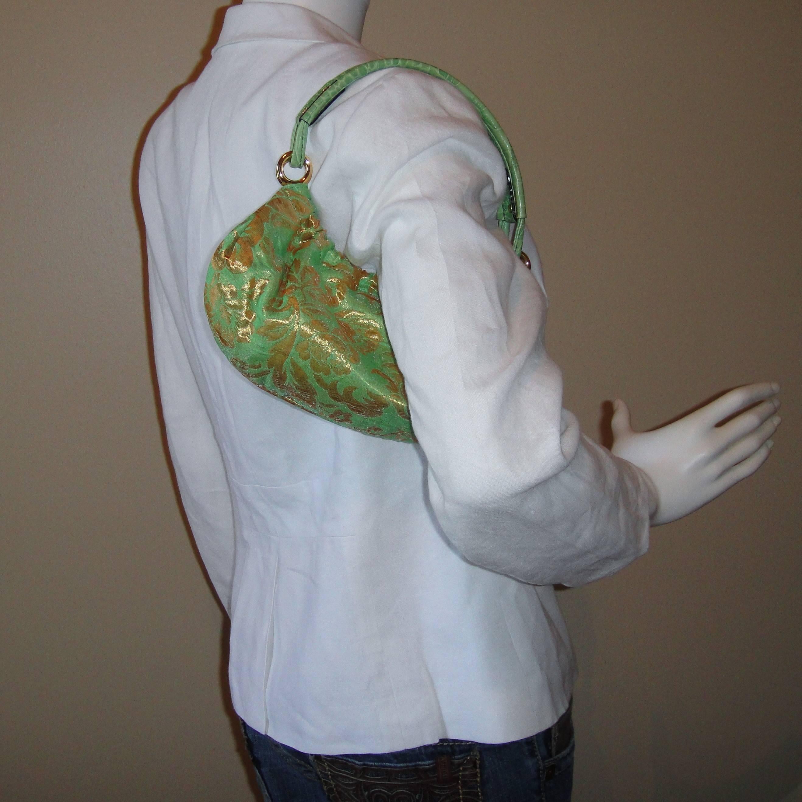 brocade green bag