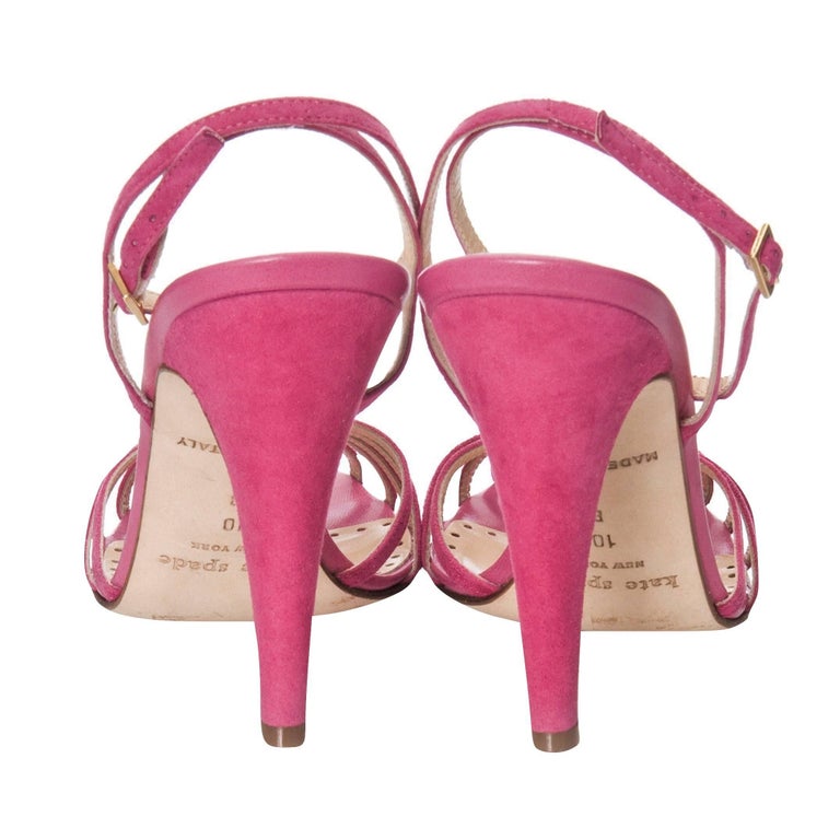 New Kate Spade Spring 2005 Suede and Leather Heels Sz 10 For Sale at ...
