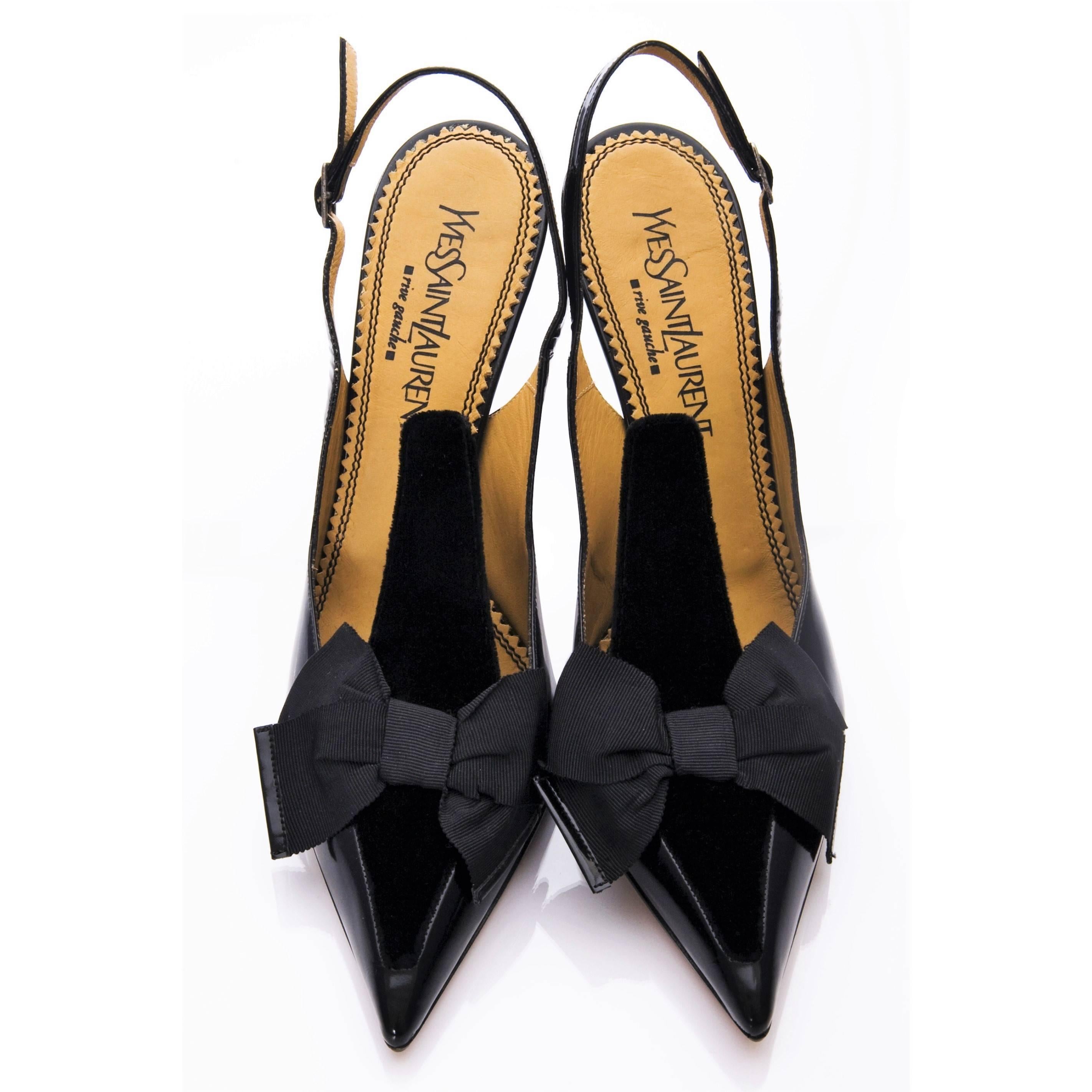 New Tom Ford for Yves Saint Laurent YSL Bow Heels Pumps Sz 40.5 at 1stDibs
