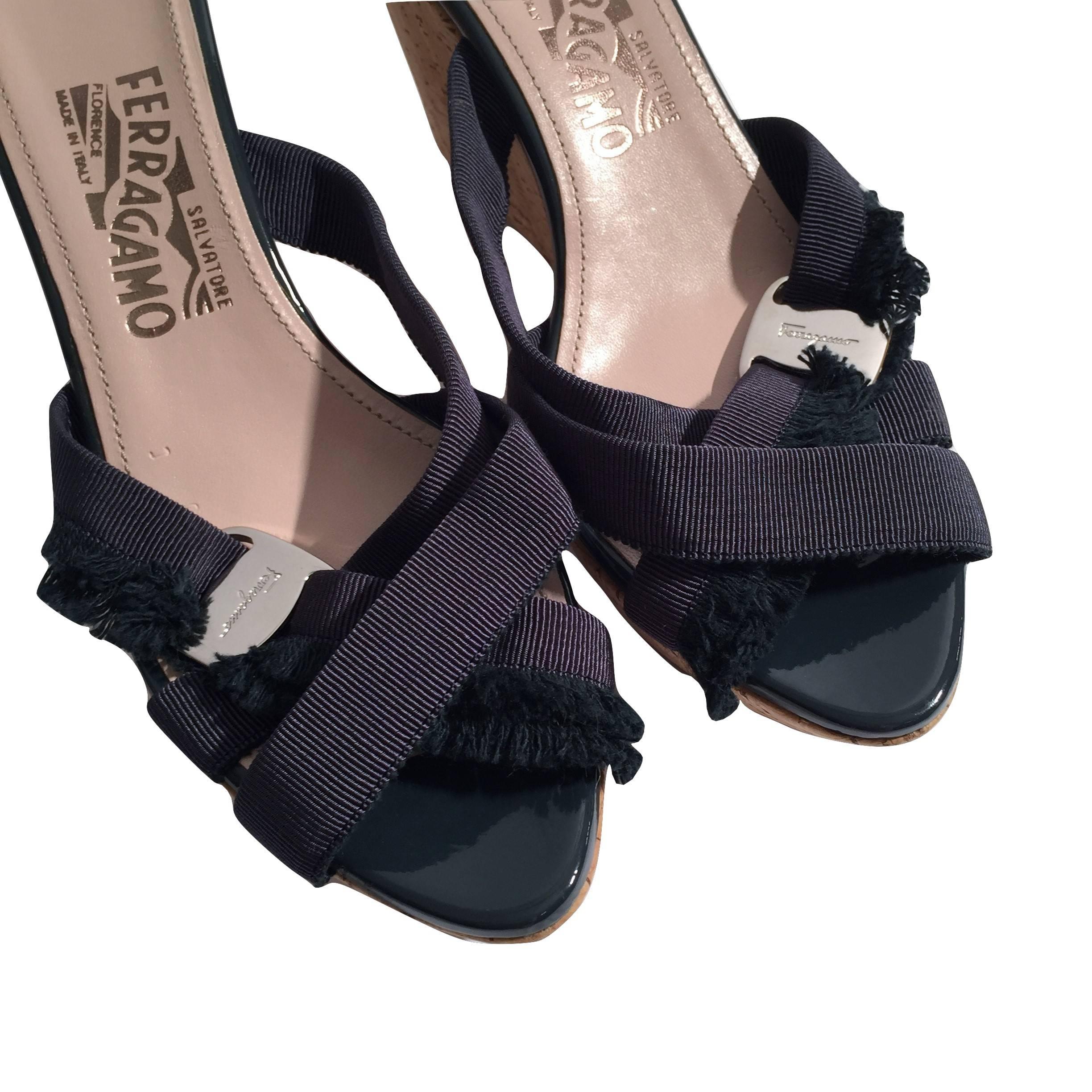 New Size 8 Salvatore Ferragamo Wedge Platform Heels 2
