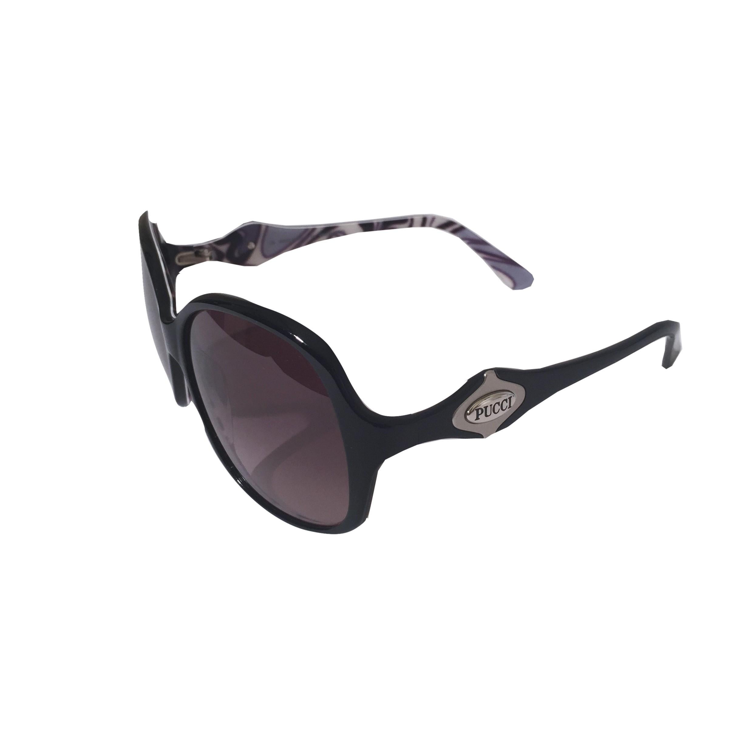 Nuevas Gafas de Sol Emilio Pucci Logotipo Negro Con Estuche y Caja en venta 3