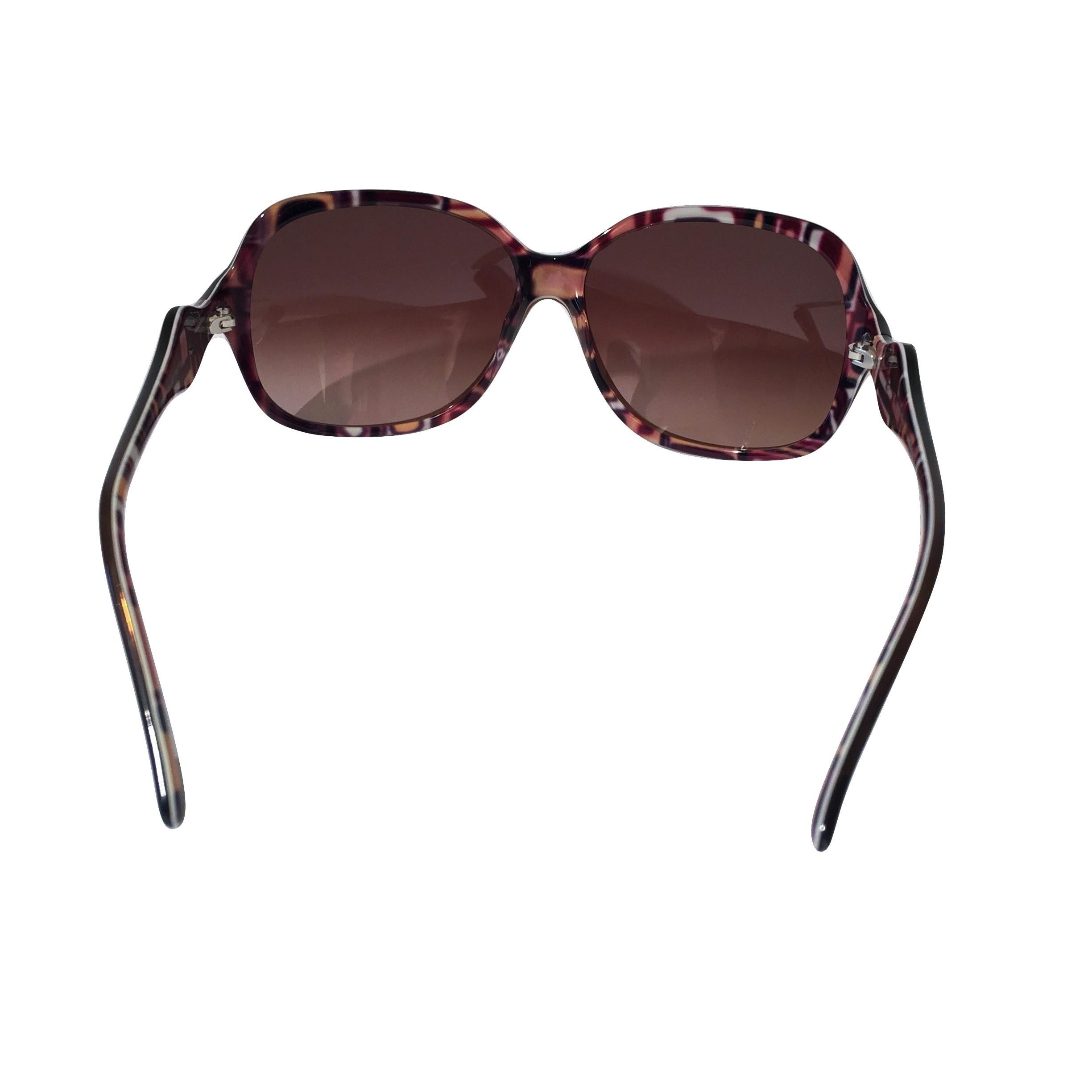 New Emilio Pucci Brown Logo Sunglasses With Case & Box 1