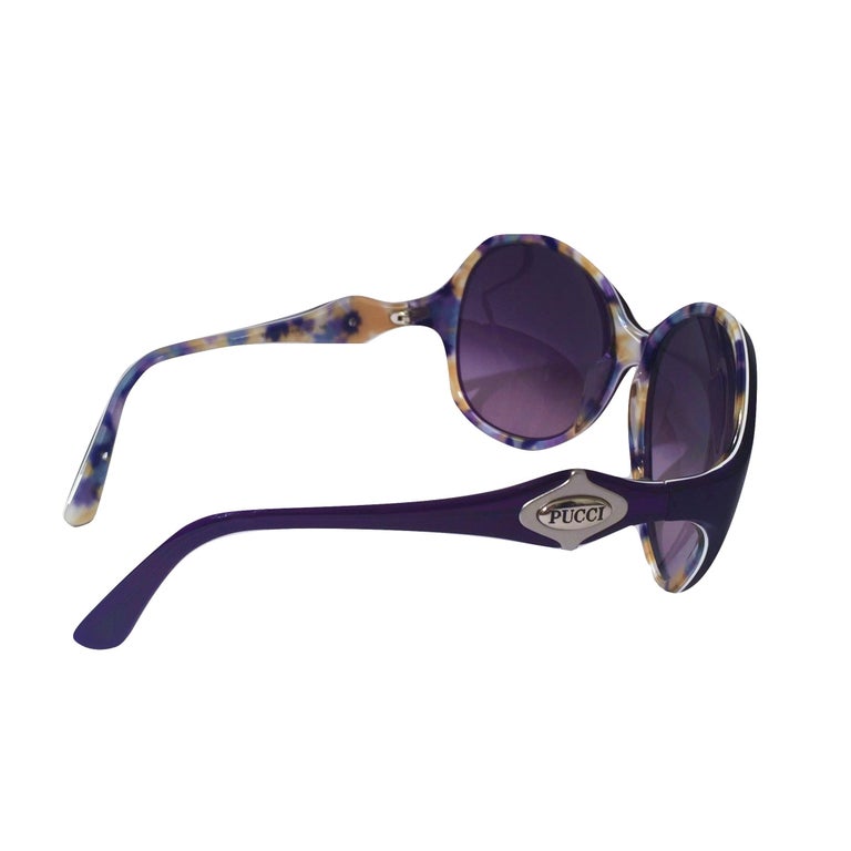 Emilio Pucci Purple Metal Frame Sunglasses Amazon.com: Emilio Pucci EP0146 Violet Orange/Violet 56/19  main image 4