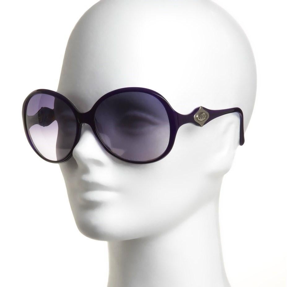 New Emilio Pucci Purple Logo Sunglasses  With Case & Box 5