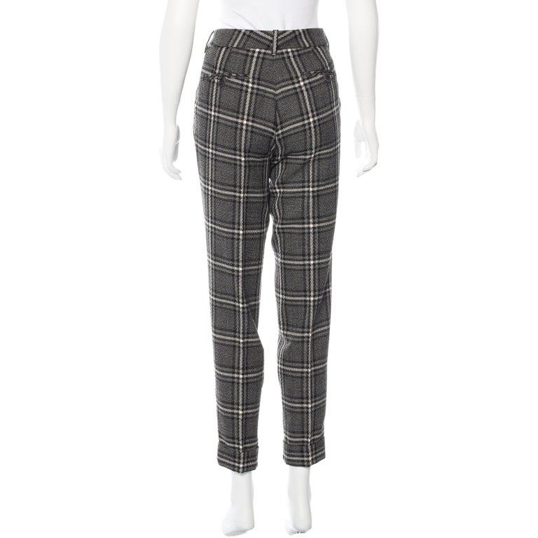 New Gucci Runway Wool Plaid Pants Slacks Sz 44 at 1stDibs plaid slacks