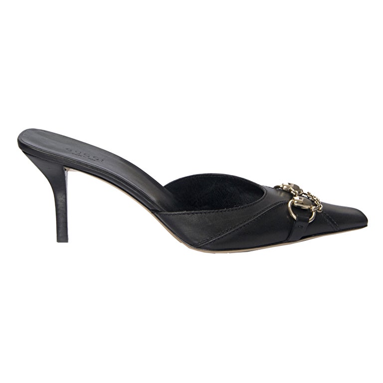 New Tom Ford For Gucci Leather and Horsebit Mule Slide Heels Sz 9 For