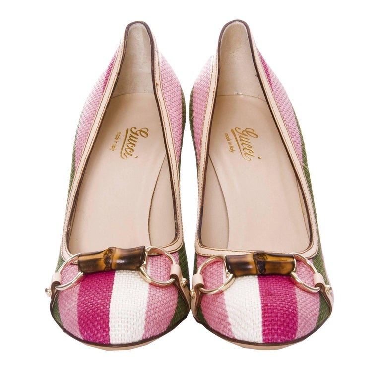 pink green heels