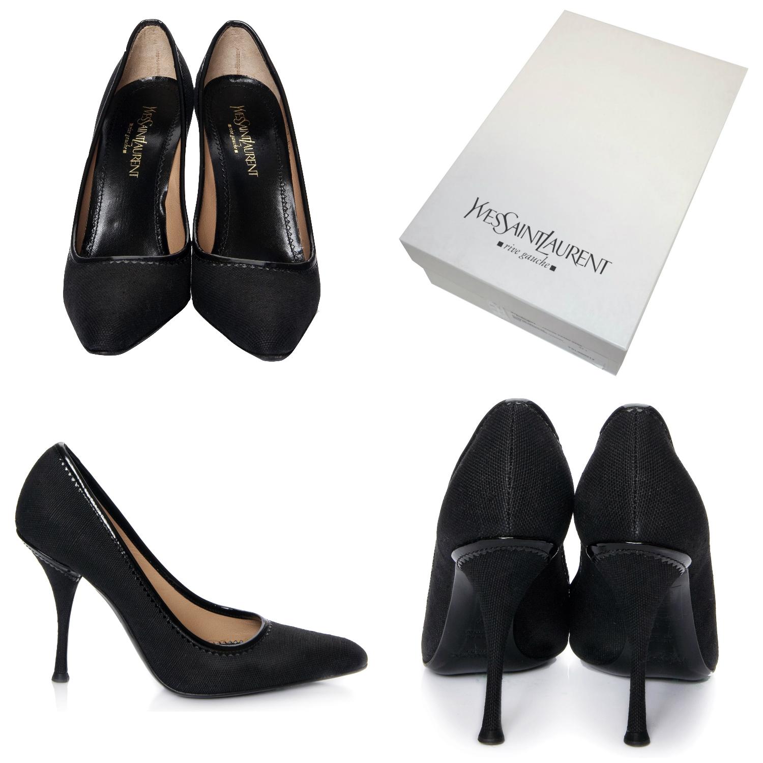 Tom Ford For YSL Heels

Brand New
* Tom Ford Linen Heels 
* Beautiful Black Linen
* Black Patent Piping
* Size Euro: 37
* Stunning Pumps
* Comes W/ Extra Heel Tips!  
* Leather Insole
* 4.25