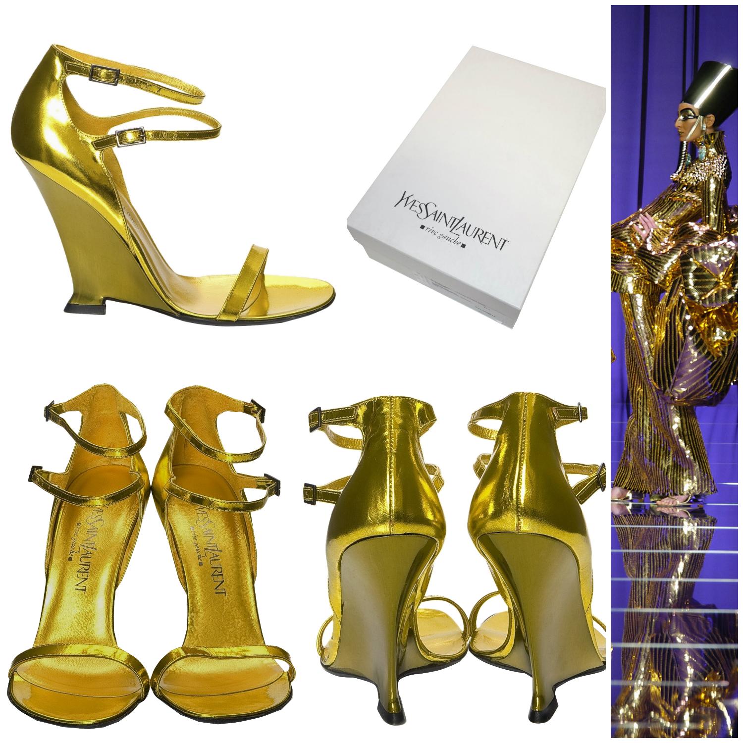 Yves Saint Laurent Heels
Brand New
Size: 38.5
* Tom Ford Era Final Collection Heels
* This was his last collection for Yves Saint Laurent. He was inspired by the Chinese Collection of 1977.  
This Collection was Featured at the Metropolitan Museum