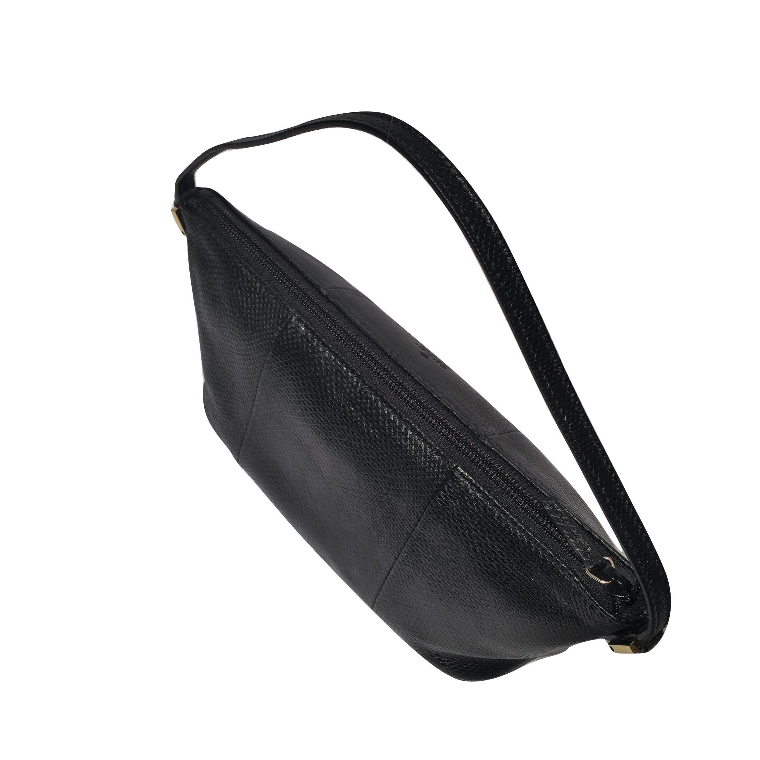 New Gucci Black Lizard Baguette Bag Purse 4