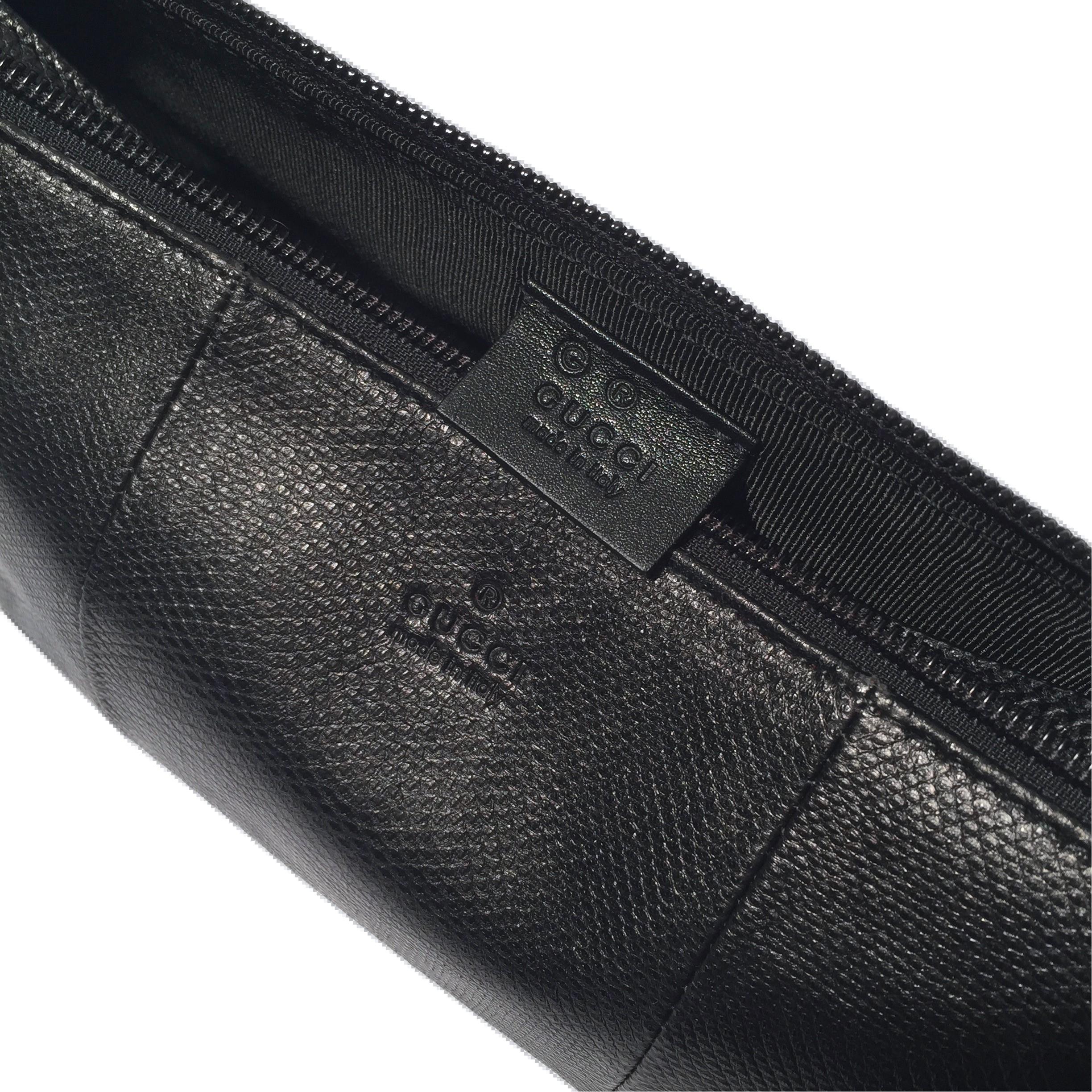 New Gucci Black Lizard Baguette Bag Purse 8