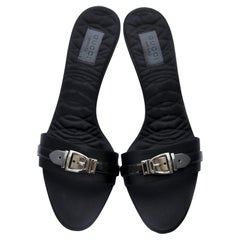 New Gucci Quilted Satin Buckle Horsebit Heels Sz 9.5