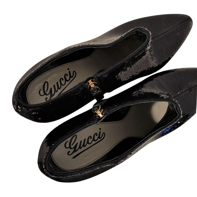 New Gucci Sequin Evening Boots Booties Heels Sz 38 For Sale 1