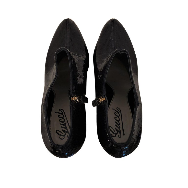 New Gucci Sequin Evening Boots Booties Heels Sz 38 For Sale 9