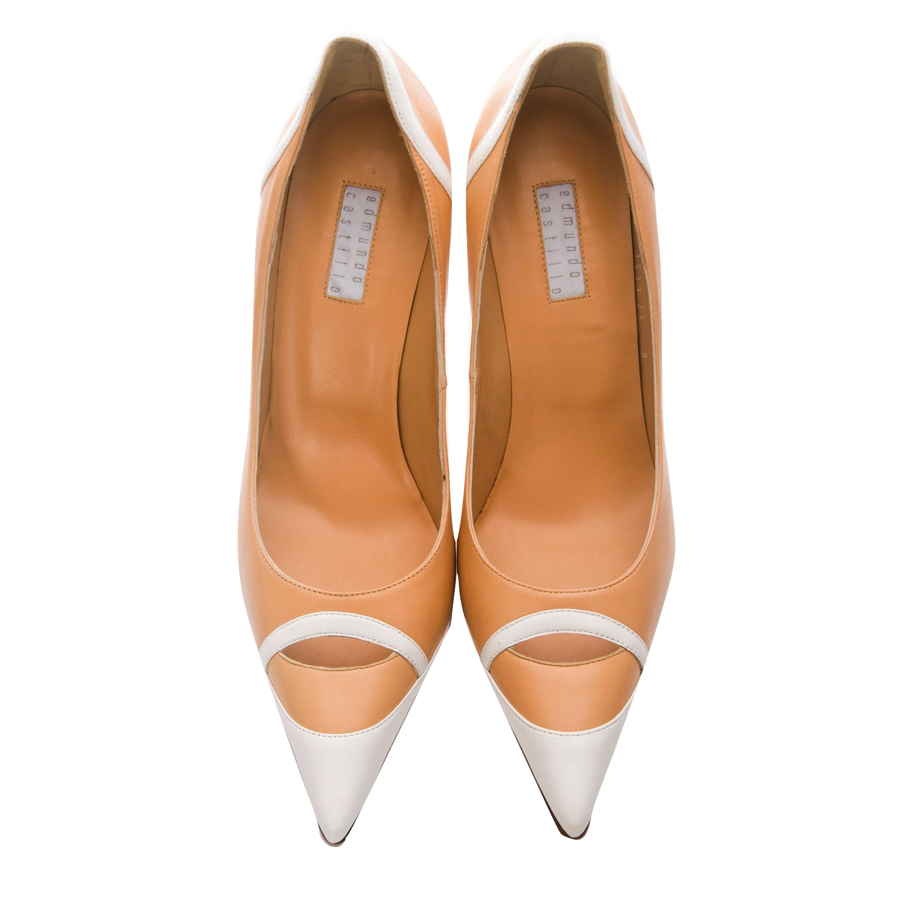 peach pumps heels