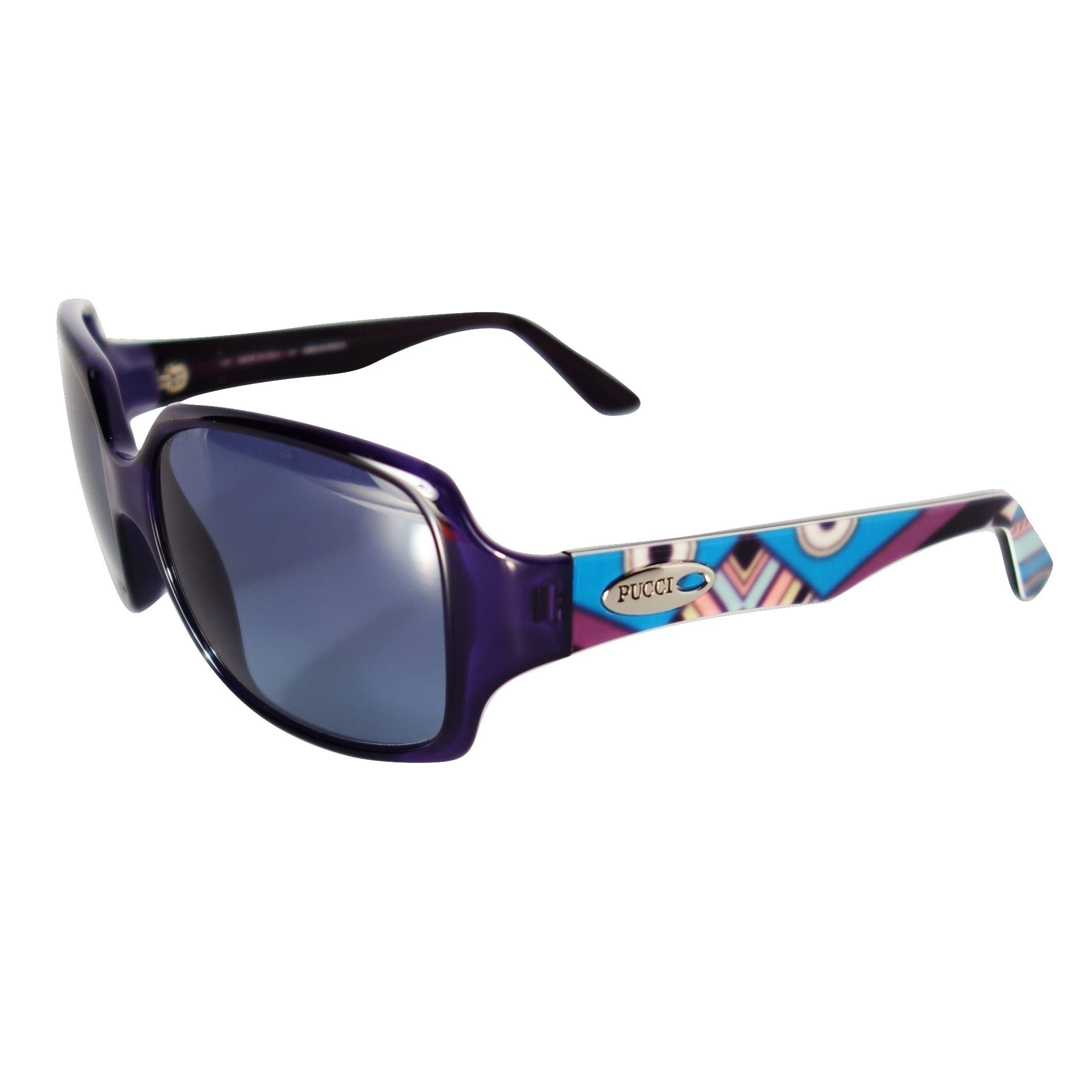 New Emilio Pucci Purple Logo Sunglasses  With Case & Box 1