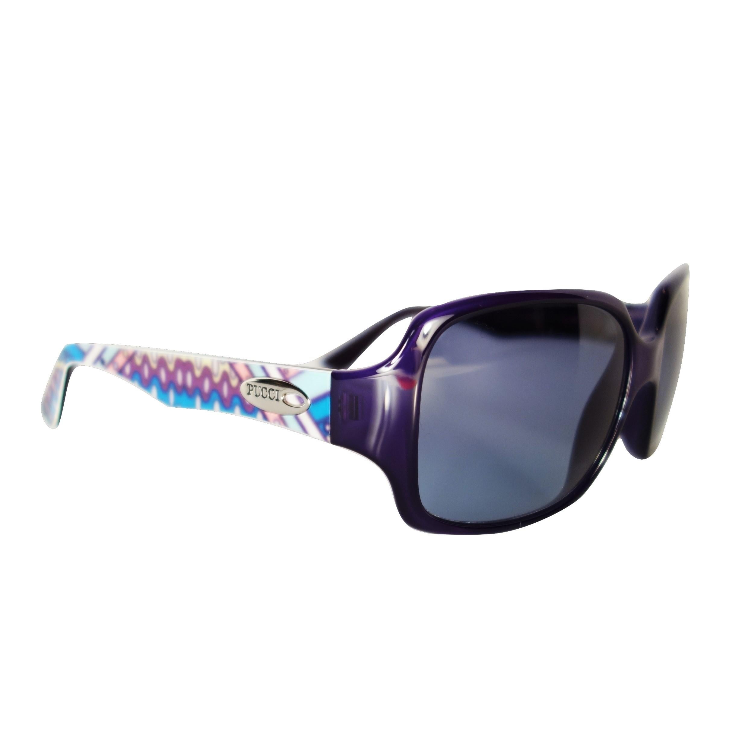 New Emilio Pucci Purple Logo Sunglasses  With Case & Box 3