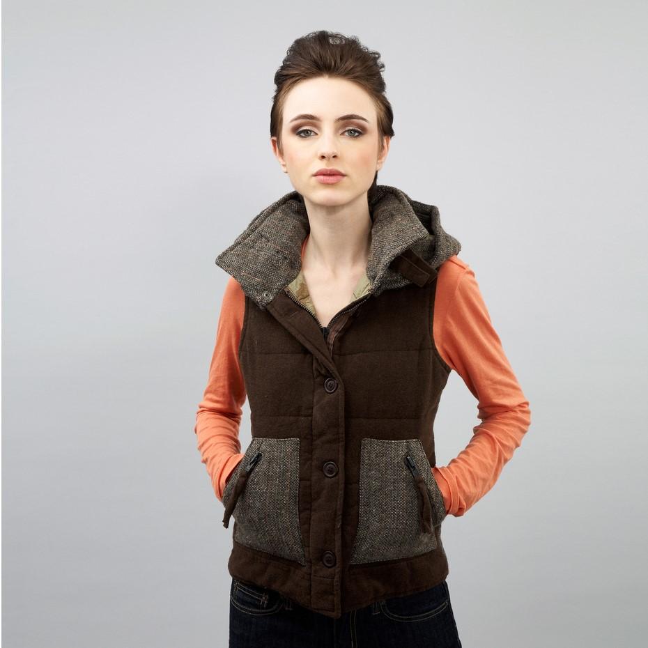 New Da-Nang Knit Wool Vest With Detachable Hood  In New Condition In Leesburg, VA