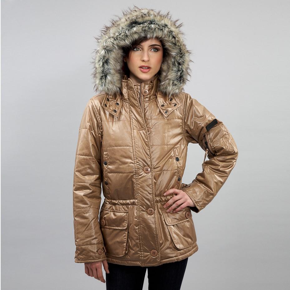 Brown New Da-Nang Detachable Hood Puffer Jacket 