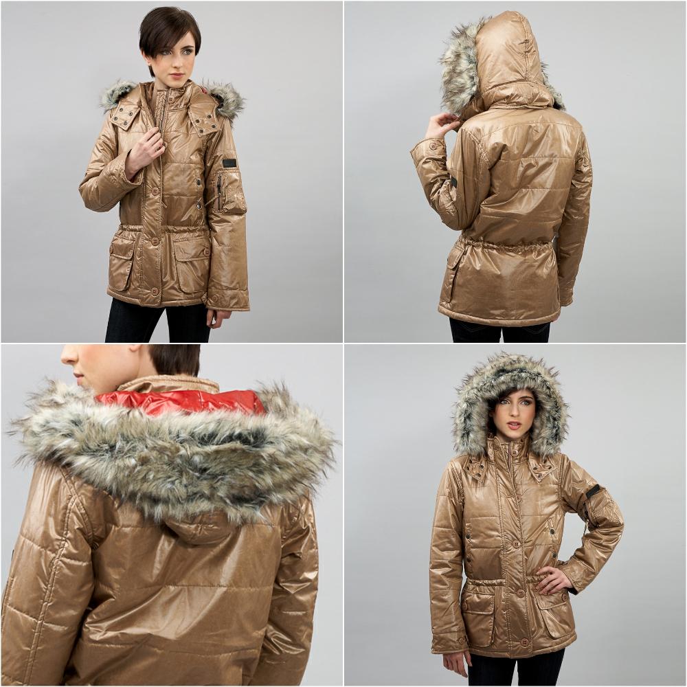Da-Nang Puffer Jacket
Brand New w/ Tags
Size: Small
* Gold Parka Puffer
* Detachable Faux Fur Trim
* Removable Hood
* Zipper and Button Closure
* Multiple Front Pockets 
* Cargo Pockets at Left Sleeve
* Fabric Content: 60% Nylon , 40% Polyester,