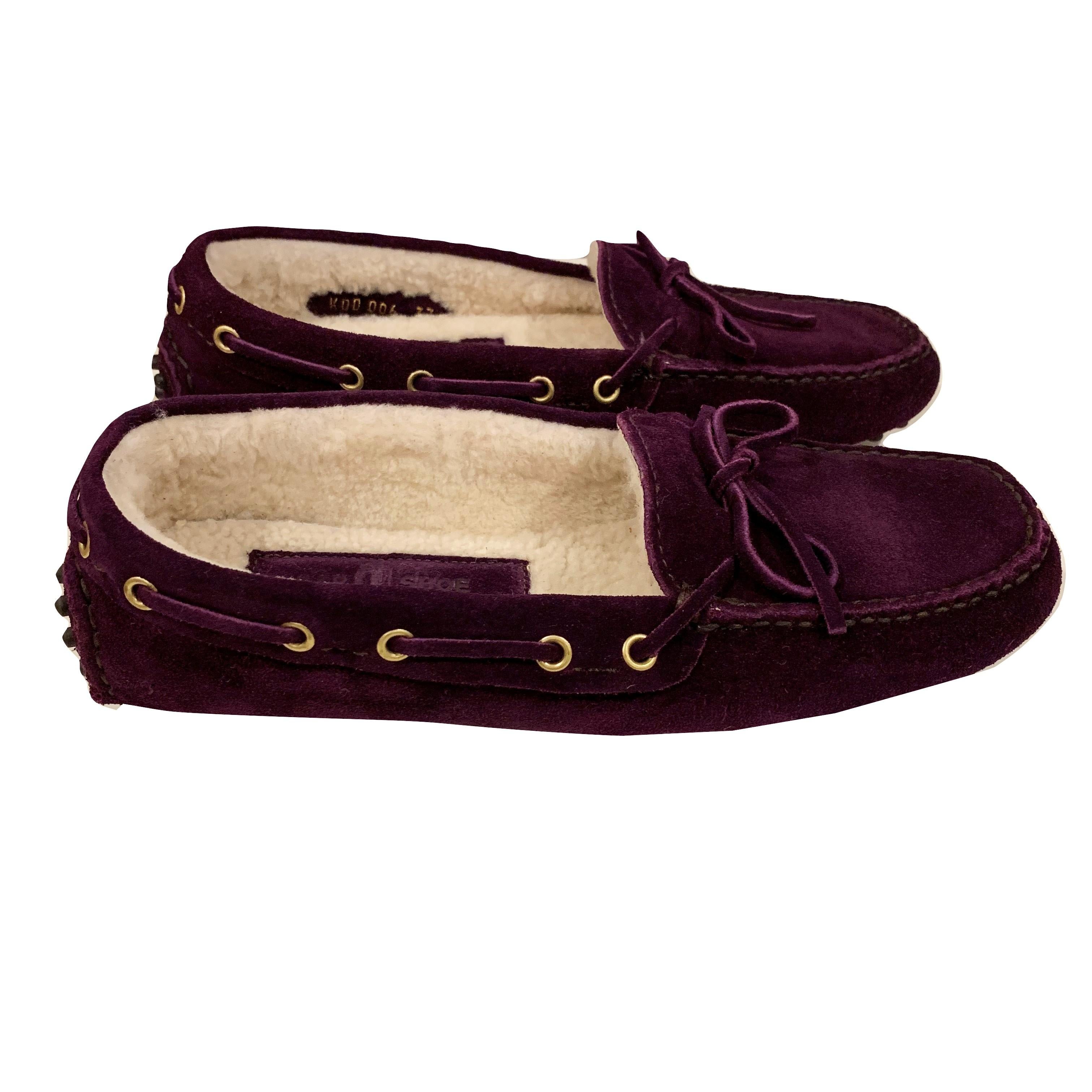 New The Original Prada Car Shoe Flat Moccasin Shearling House Driving  Sz 36 8