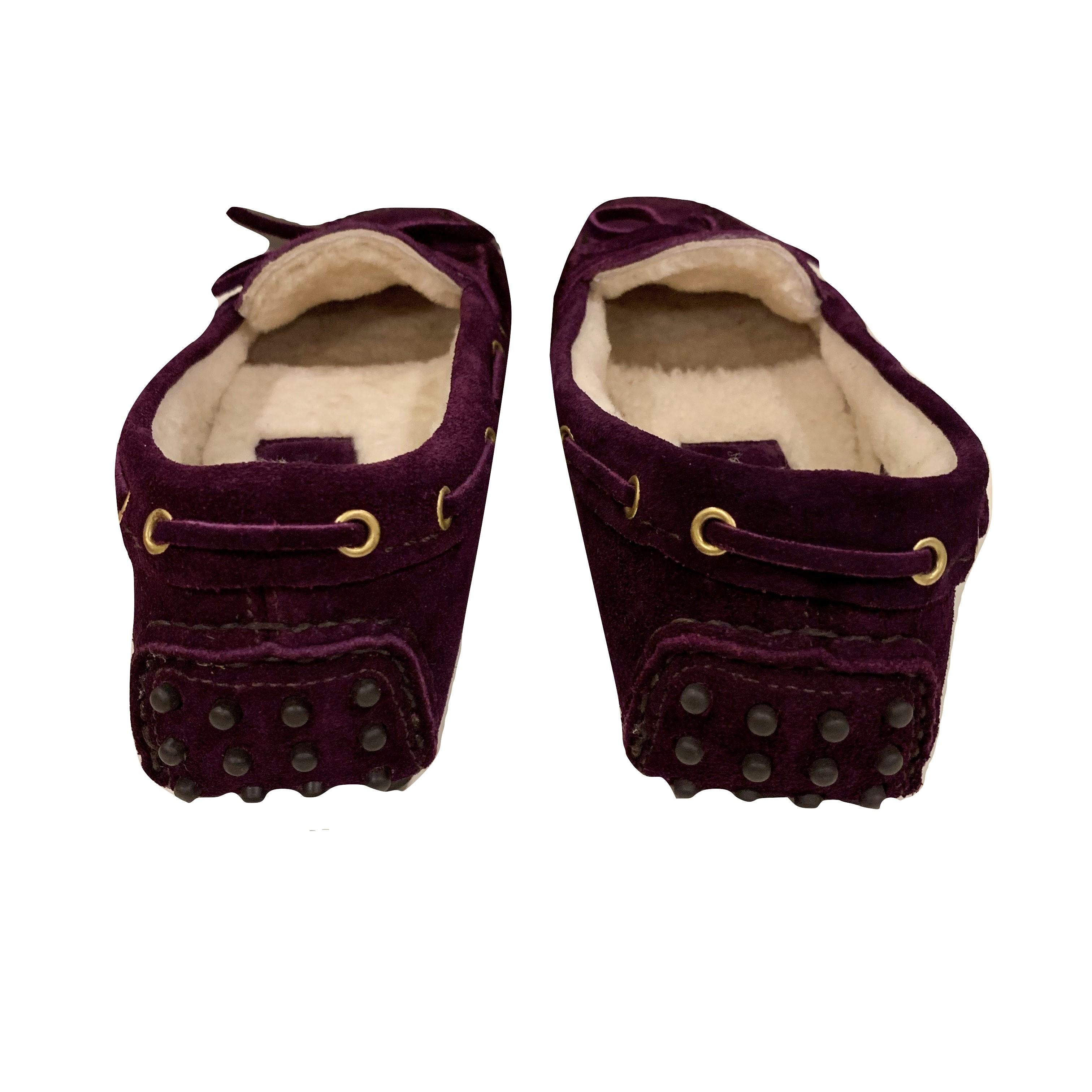New The Original Prada Car Shoe Flat Moccasin Shearling House Driving  Sz 36 6