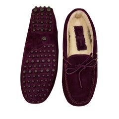 New The Original Prada Car Shoe Flat Moccasin Shearling House Driving  Sz 38