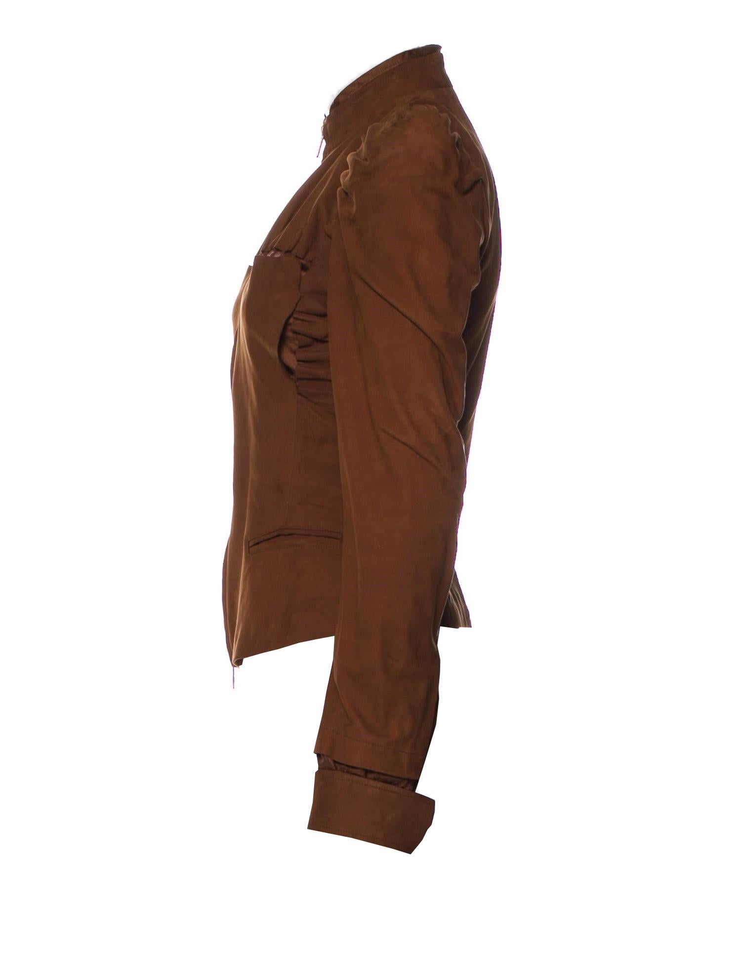 saint laurent brown suede jacket