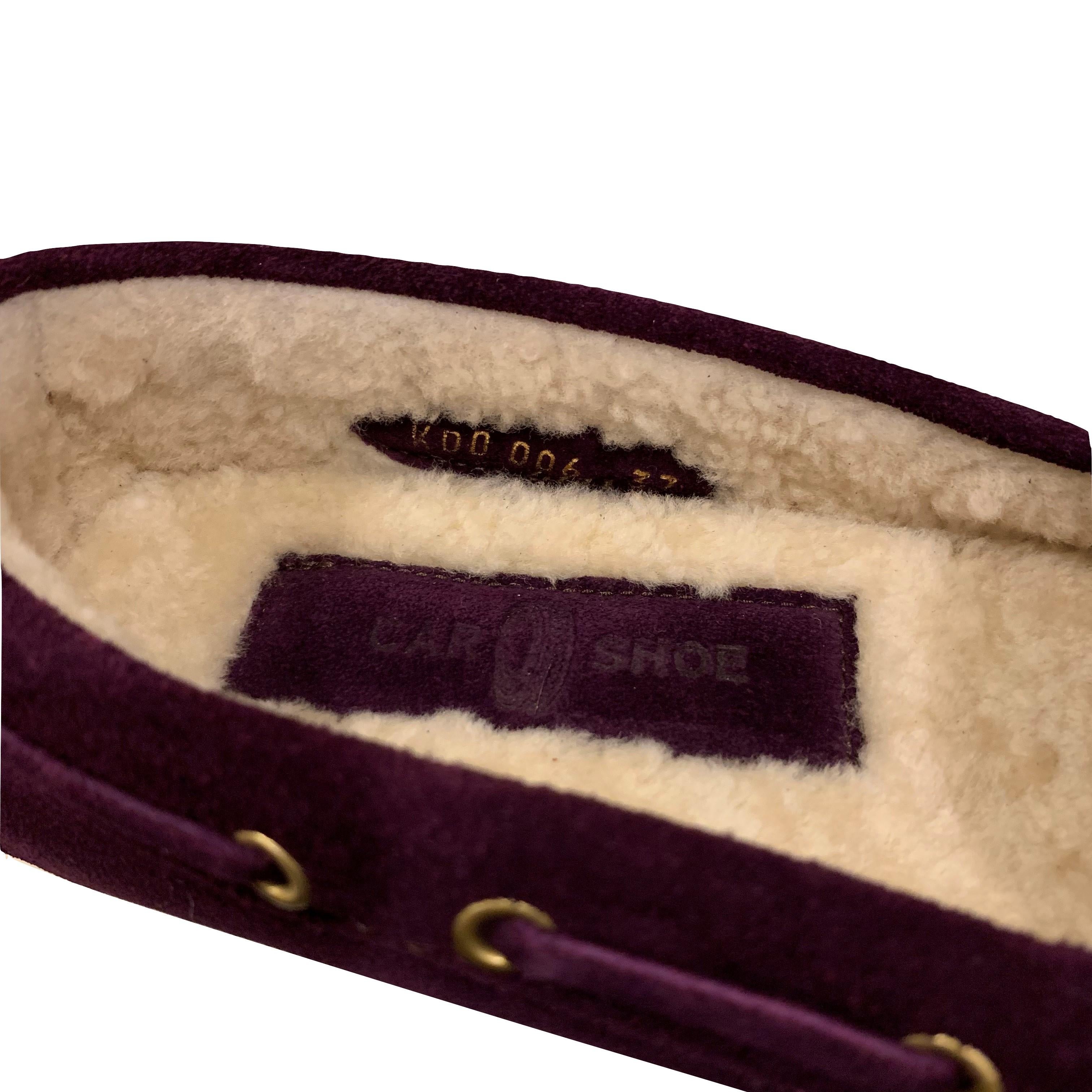  New The Original Prada Car Shoe Flat Moccasin Shearling House Driving  Sz 38 In New Condition In Leesburg, VA
