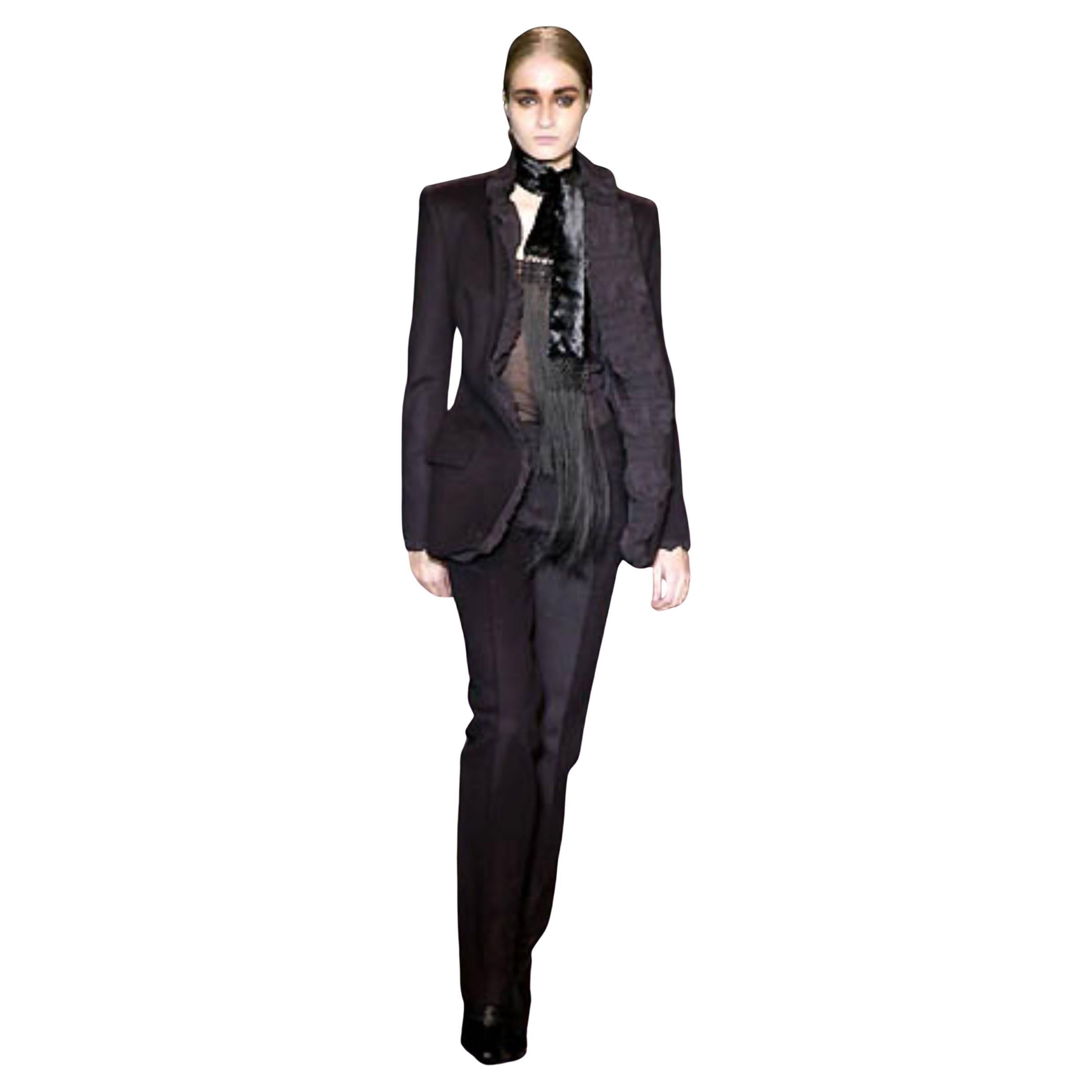 New Rare Tom Ford for Yves Saint Laurent YSL F/W 2001 Runway Coat Jacket Sz 36 In New Condition For Sale In Ashburn, VA