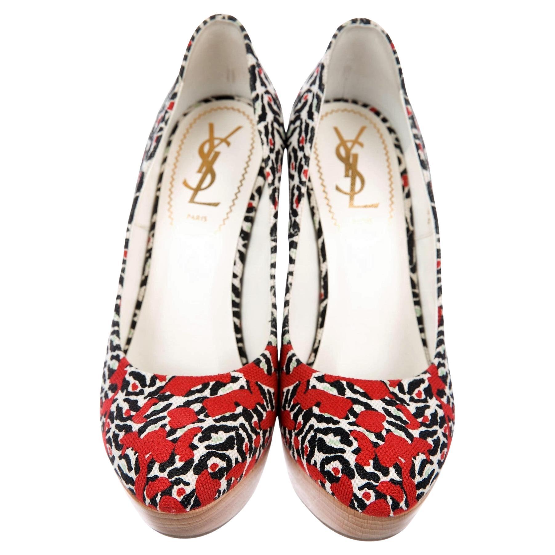 New Yves Saint Laurent YSL Resort 2012 Heels Wedge Pumps Sz 36