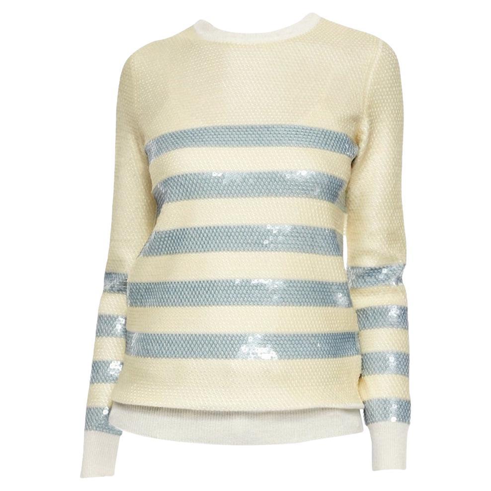 Nuevo jersey de lentejuelas Gucci Cashmere Cruise Resort 2015 Ad  Sz M