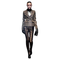 Gucci - Pantalon de magazine en soie abstrait, défilé, collection automne-hiver 2013, taille 40, 2275 $, état neuf