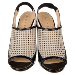 New Eugenia Kim Leather Wedge Heels Sz 39  U.S. 8.5