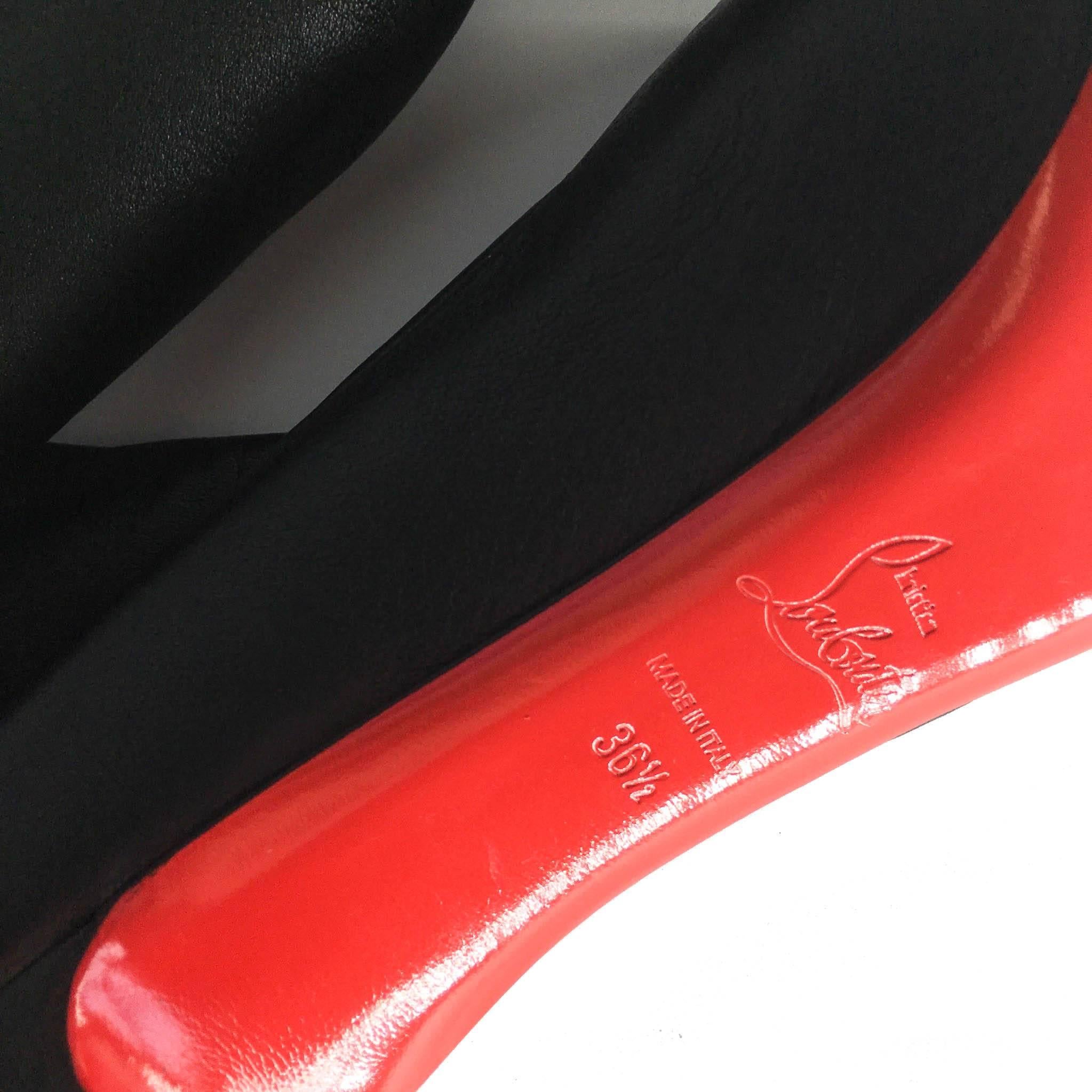 Black Thigh High Christian Louboutin Boots Size 36.5 120mm For Sale