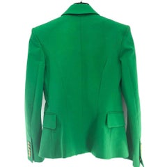 Balmain Emerald Green Blazer with Gold Buttons