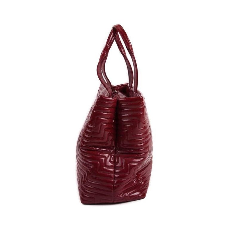 Chanel Large Red Vinyl Ming Coco Vinyl Tote Bag For Sale at 1stDibs