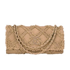 Chanel - Sac à rabat extra large en tweed crocheté