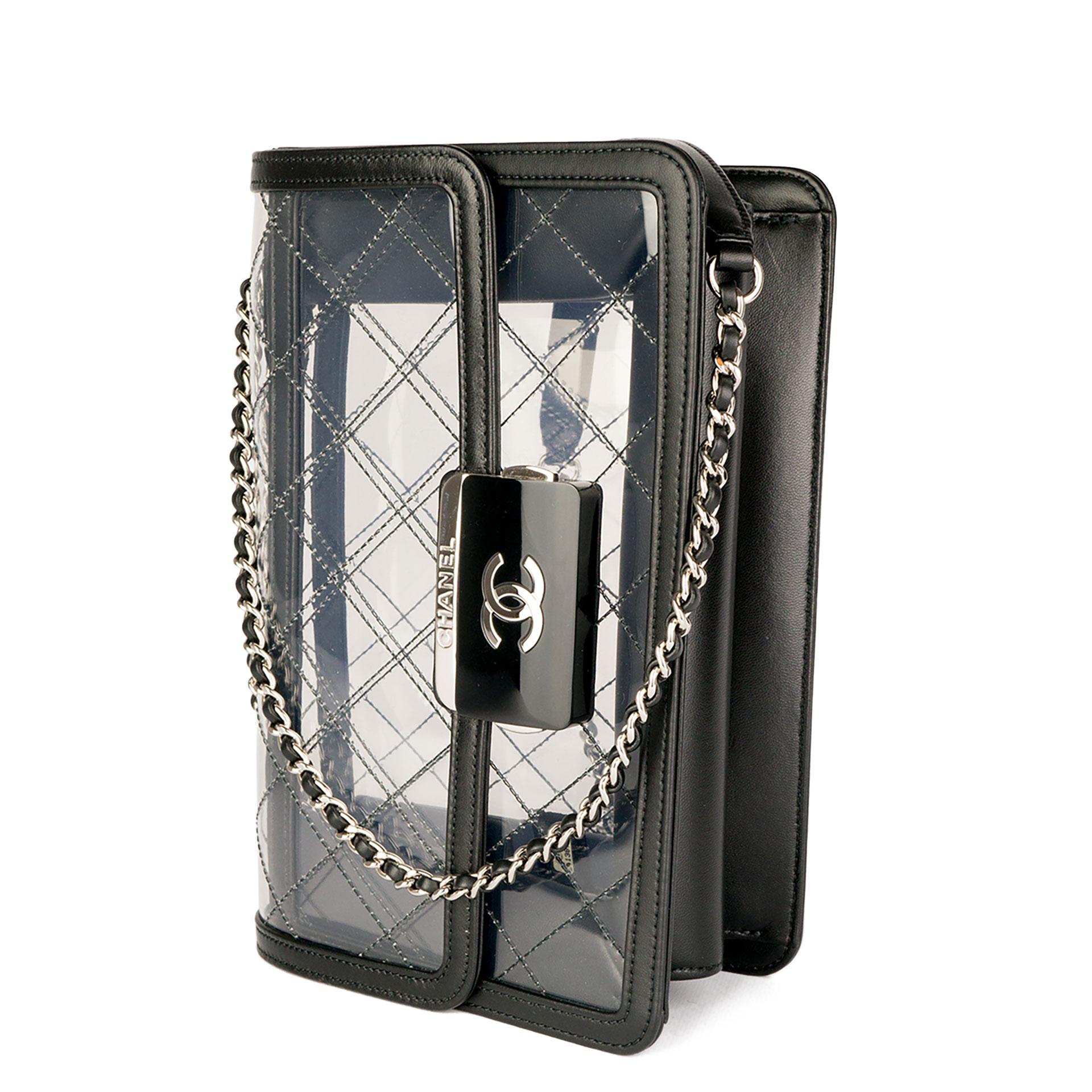 Chanel 2017 Classic Flap Naked Beauty Lock Clear Transparent PVC Crossbody Bag 1