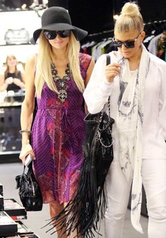 Chanel Limited Edition Resort Fringe Mesh Black Leather Large Tote Rare Soldout