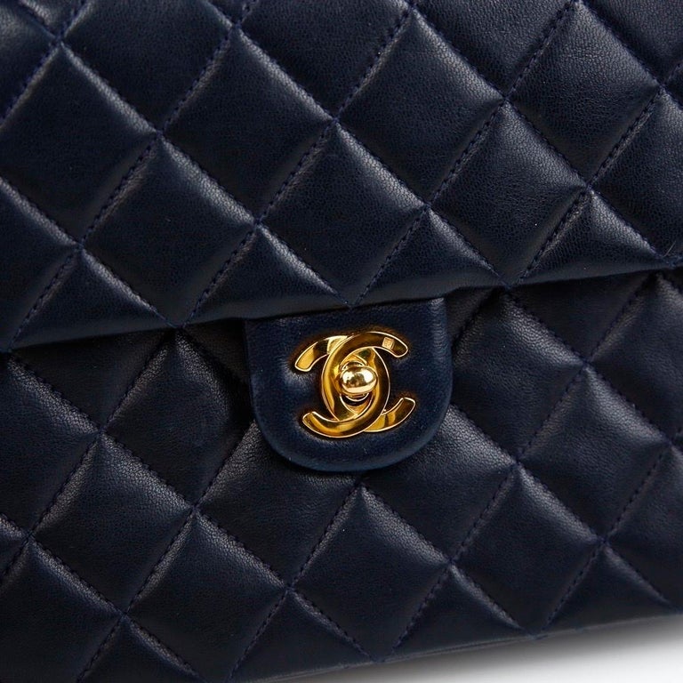 Chanel Quilted Rock the Corner Flap Bag Navy Blue Aged Gold HW – Boutique  Patina