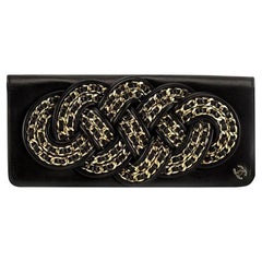 Chanel Twisted Chain Knotted Limited Edition Rare Black Lambskin Clutch