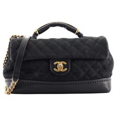 Chanel 2013 Cruise Classic Caviar Kelly Top Handle Crossbody Classic Flap Bag