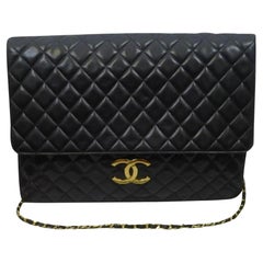 Chanel Rare Jumbo Maxi XL Vintage Classic Flap Giant Clutch Briefcase