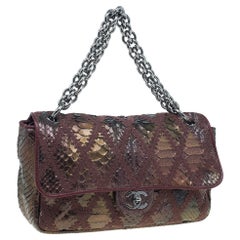 Chanel Vintage Rare Handbag Clutch Exotic Tote & Metallic Bronze Hobo Flap Bag