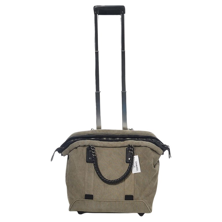 Chanel Rolling Suitcase - 2 For Sale on 1stDibs  chanel carry on luggage  with wheels, trolley chanel