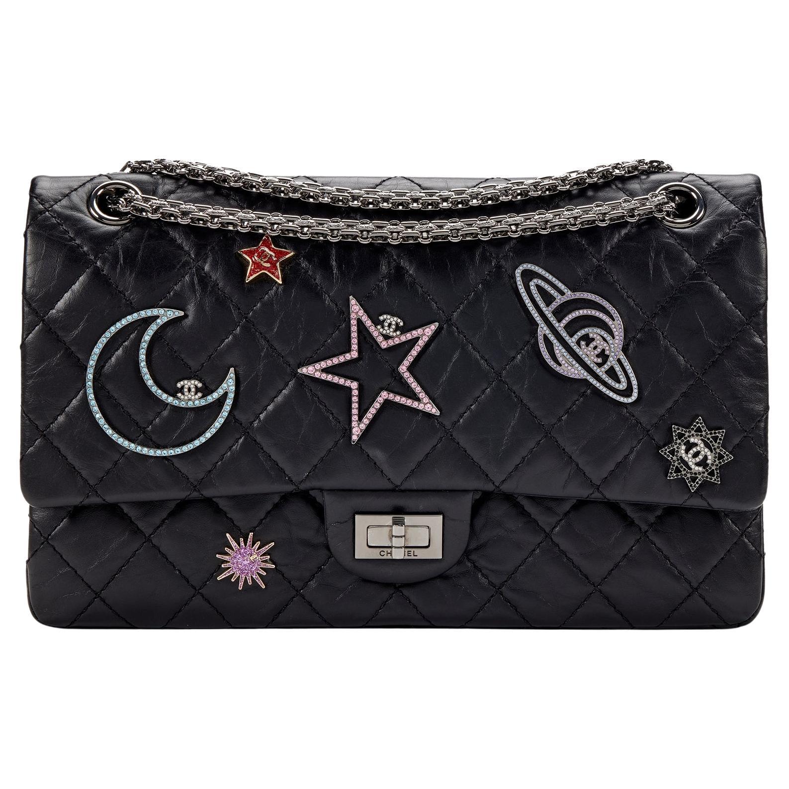 Chanel 2017 Space Reissue Charms Icons Mademoiselle Flap Bag Limited Edition For Sale