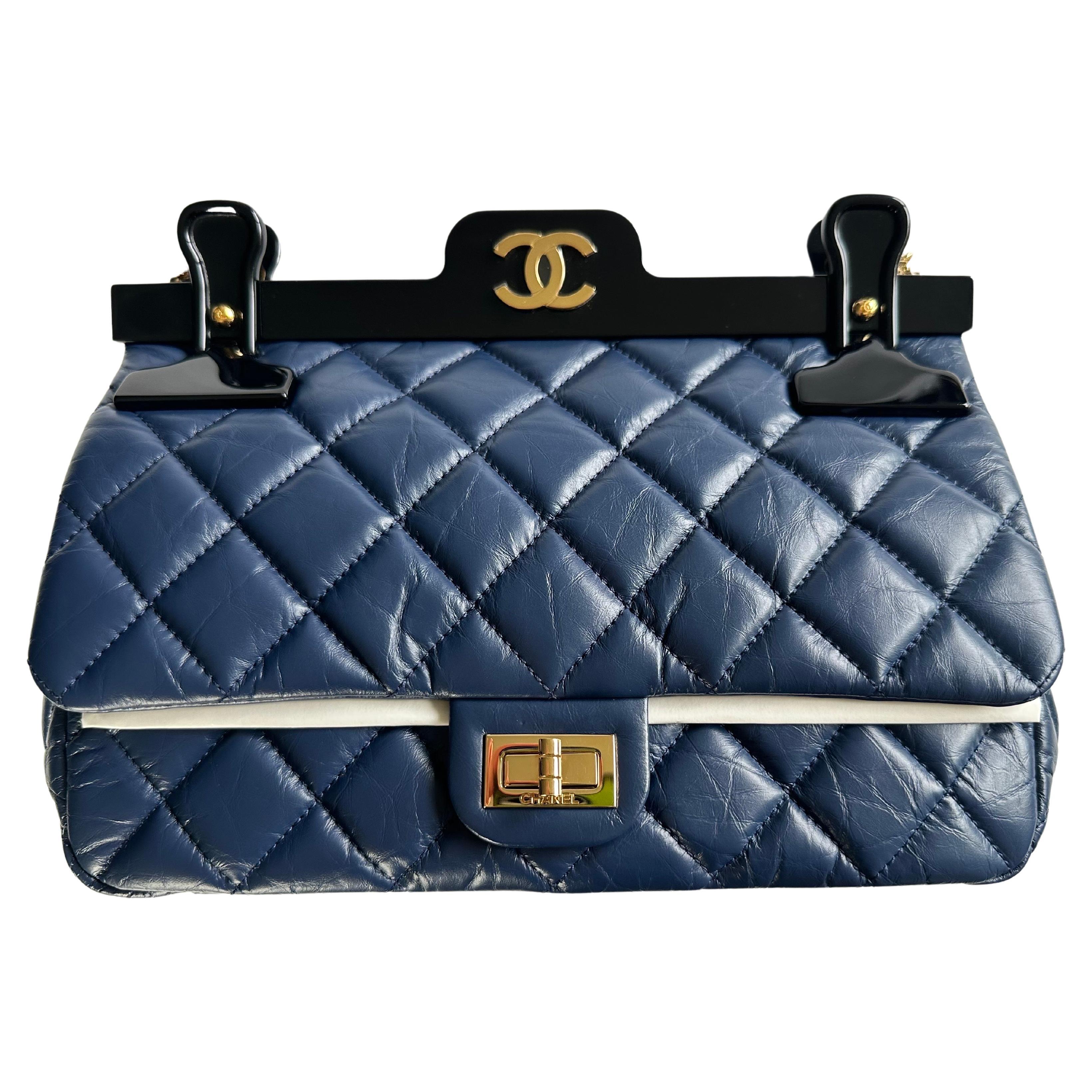 Chanel 2016 Limited Editiion 2.55 Reissue Rare Hanger Navy Blue Classic Flap Bag