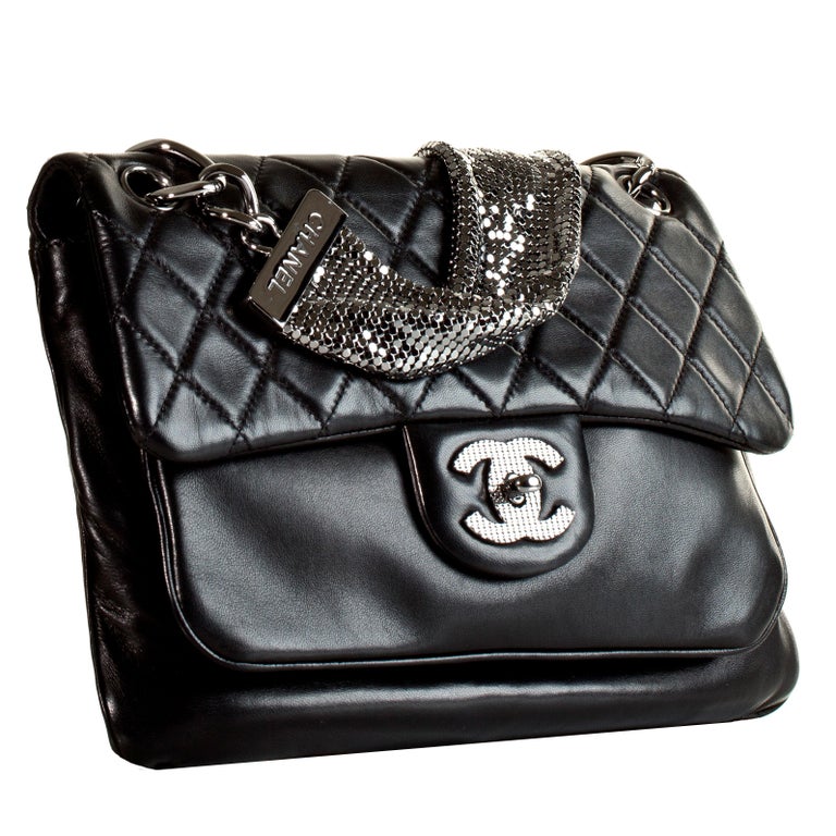 Chanel Metallic Mesh Limited Edition Soft Lambskin Leather Classic Flap Bag  Rare For Sale at 1stDibs